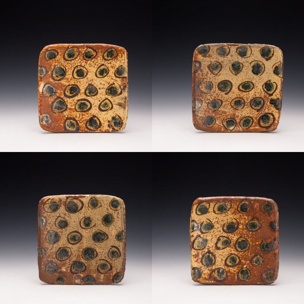 Set of 4 side square plates