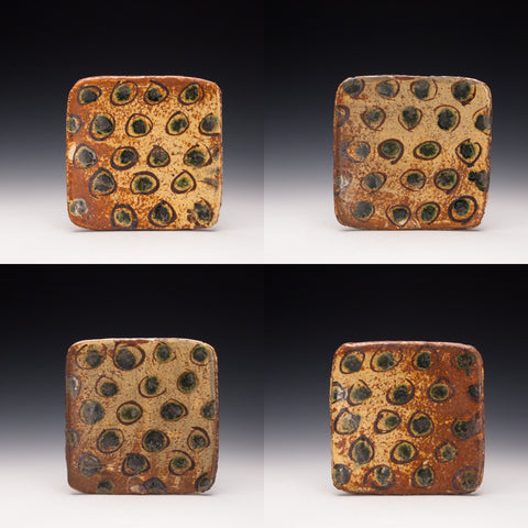 Set of 4 side square plates