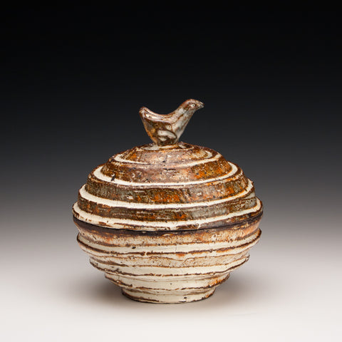 Fluted Bird Jar