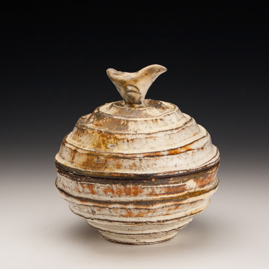 Fluted Bird Jar