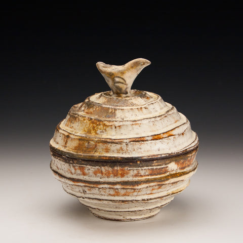 Fluted Bird Jar