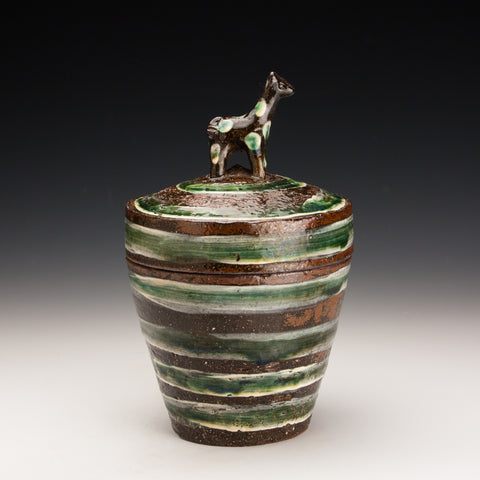 Striped Giraffe Jar