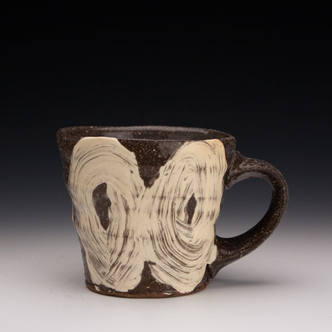Iron and White slip mug