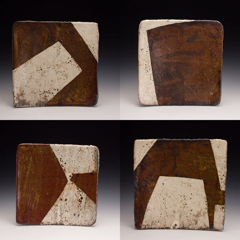 Set of Four Square Plates