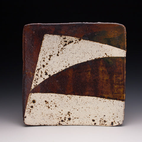 Iron and White Square Plate