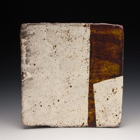 Iron and White Square Plate