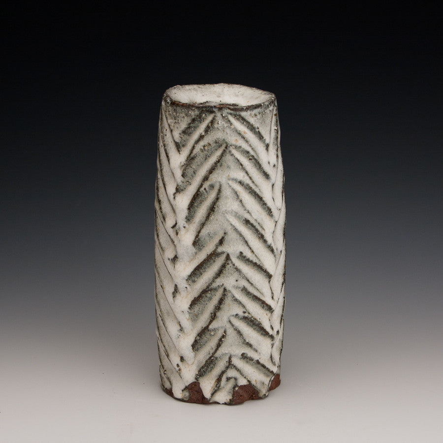Carved Chevron Nuka Vase
