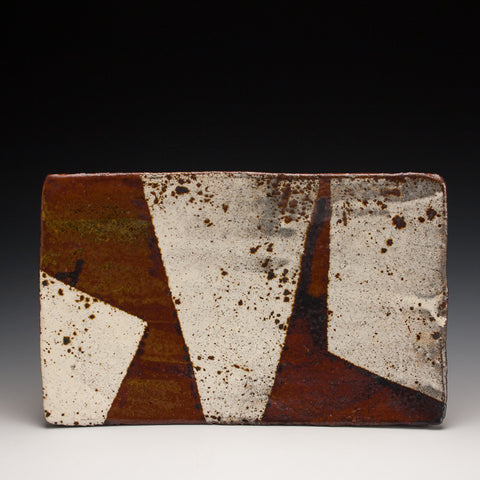 Iron and White Rectangle Tray