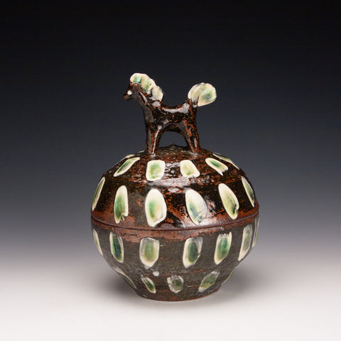 Iron and Green Horse Jar