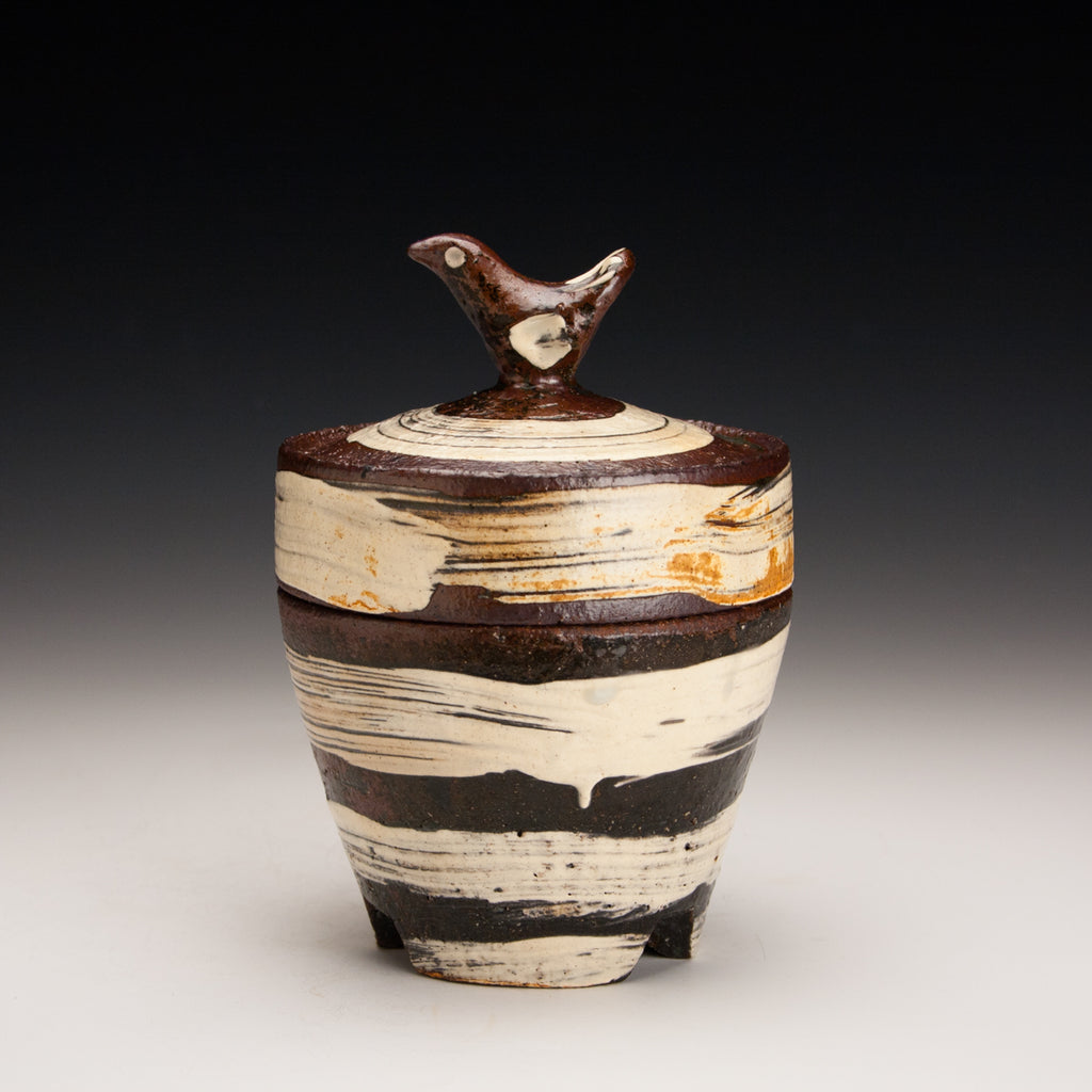 Striped Bird Jar