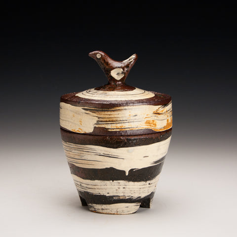Striped Bird Jar