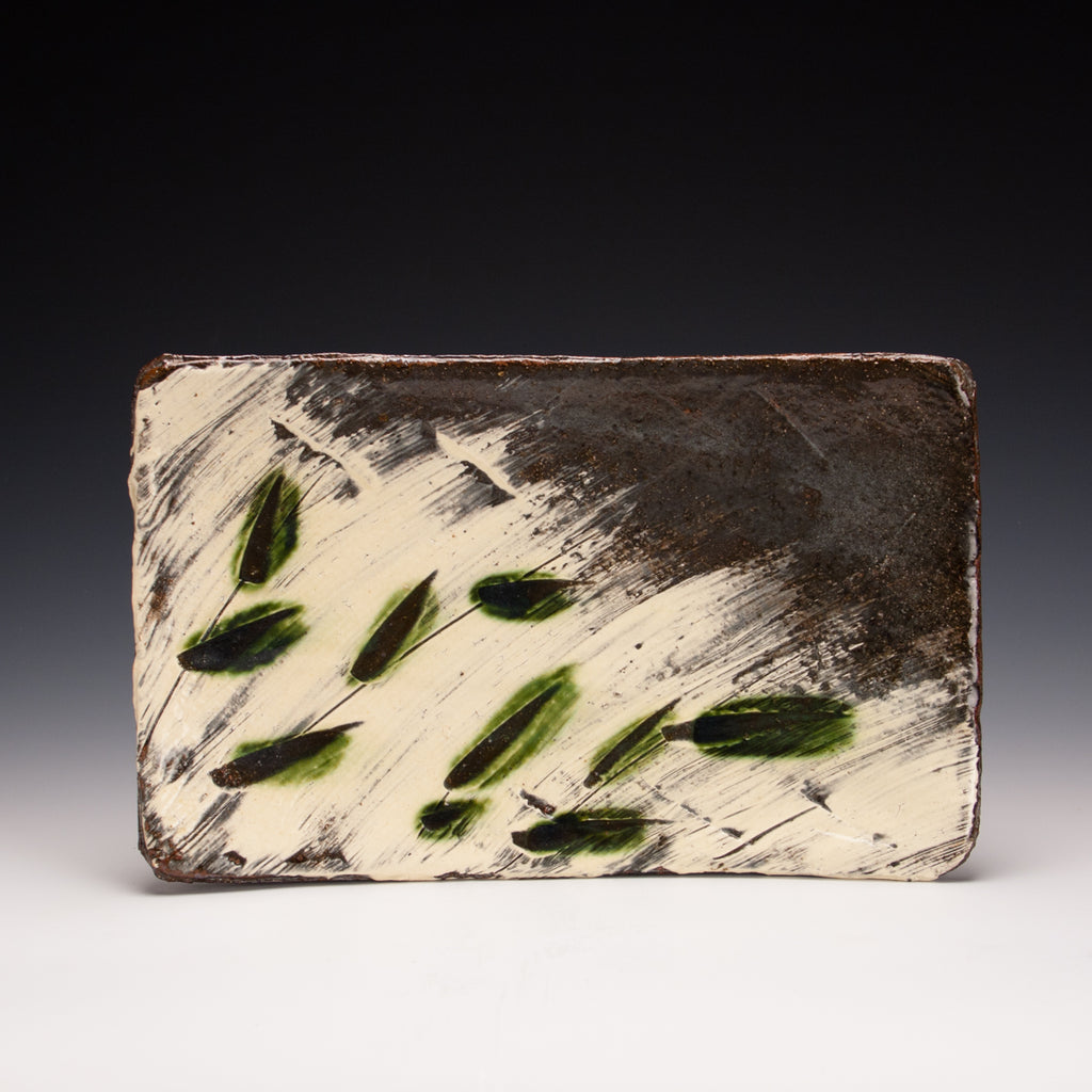 Hakame and Green Rectangle Tray