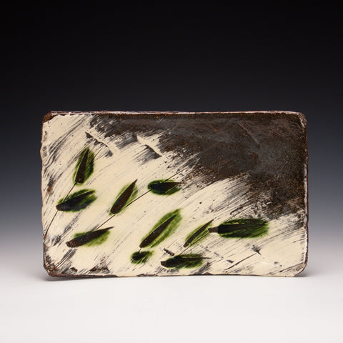 Hakame and Green Rectangle Tray