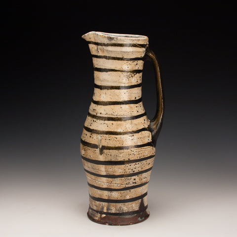 Tall Striped Pitcher