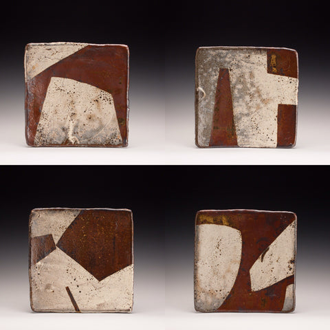 Set of Four Square Plates