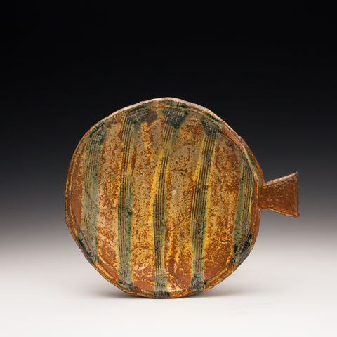 Yellow Carved Round Tray
