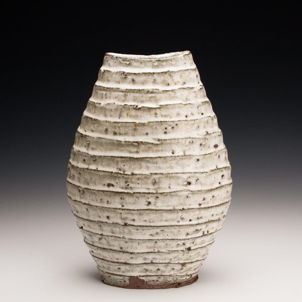 Fluted Ovoid Vase