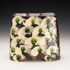 Triple Sectioned Vase with green dots