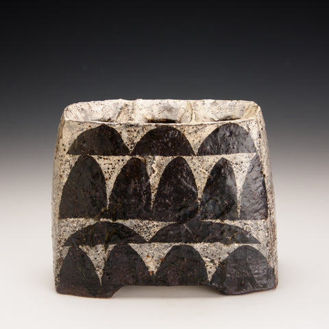 Iron and Wax Triple Sectioned Vase