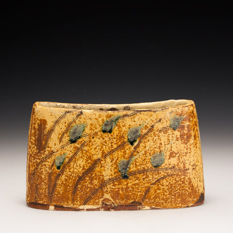 Wide Yellow Pocket Vase